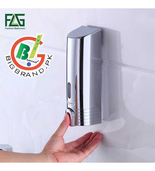 FLG Wall Mounted Chrome Single Soap Shampoo Dispenser
